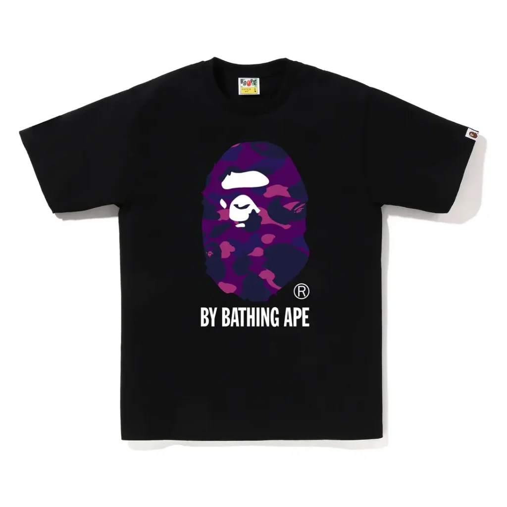 Color Camo By Bathing Ape Tee Purple Camo Black
