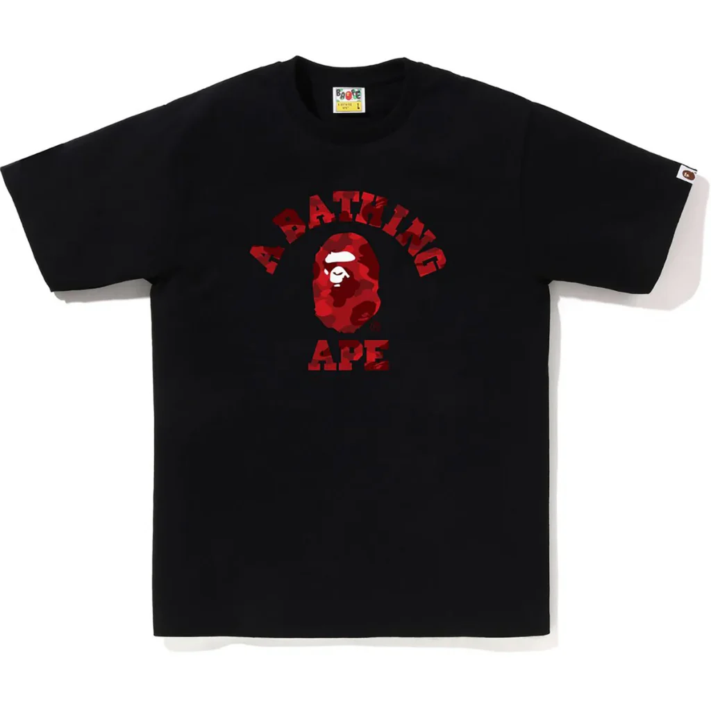 Color Camo College Tee Red Camo Black