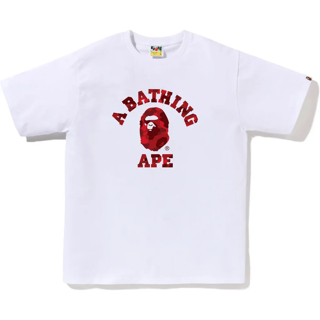 Color Camo College Tee Red Camo White