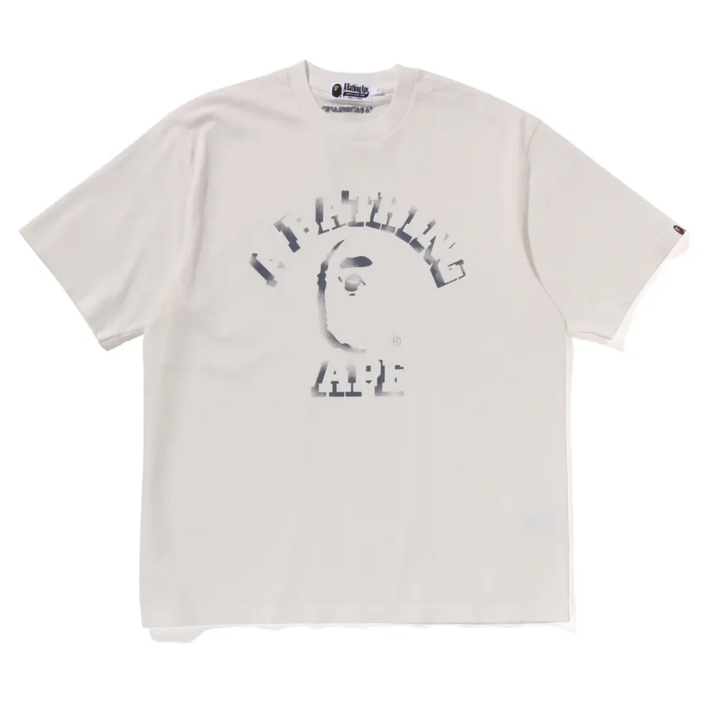 Garment Dye Spray Print Tee White