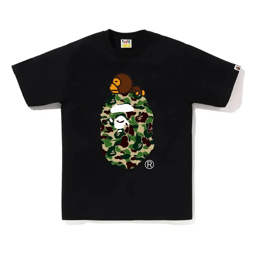 Green Baby Milo ABC Camo Ape Head Tee Black