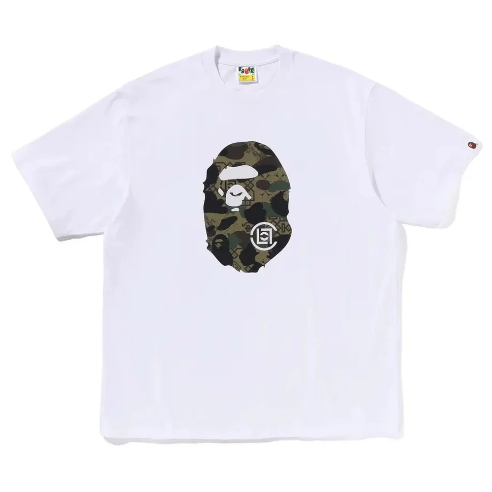 Green ABC Camo Ape Head Tee White
