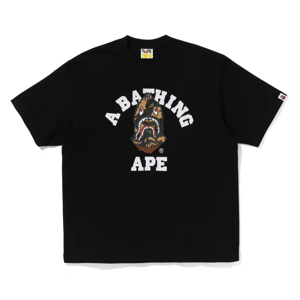 1st Camo Shark Seijin College Relaxed Fit Tee Black