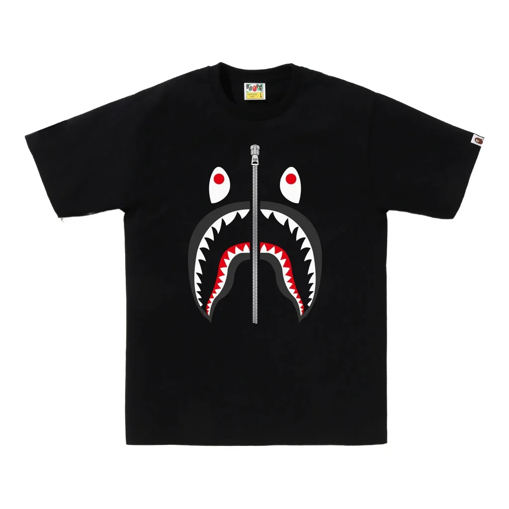 Glitter Shark Tee Black