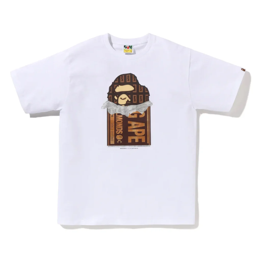 Chocolate Bar Ape Head Graphic Tee White