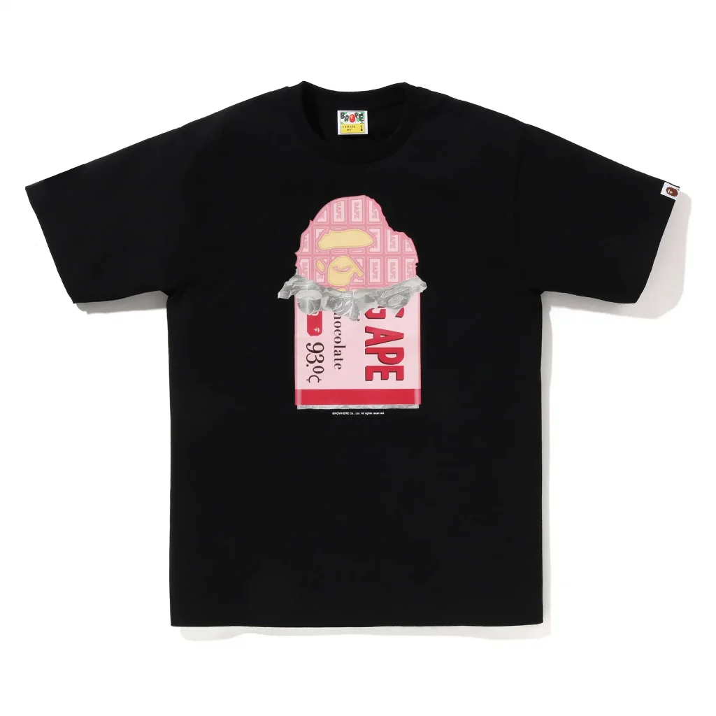 Chocolate Bar Ape Head Graphic Tee Black