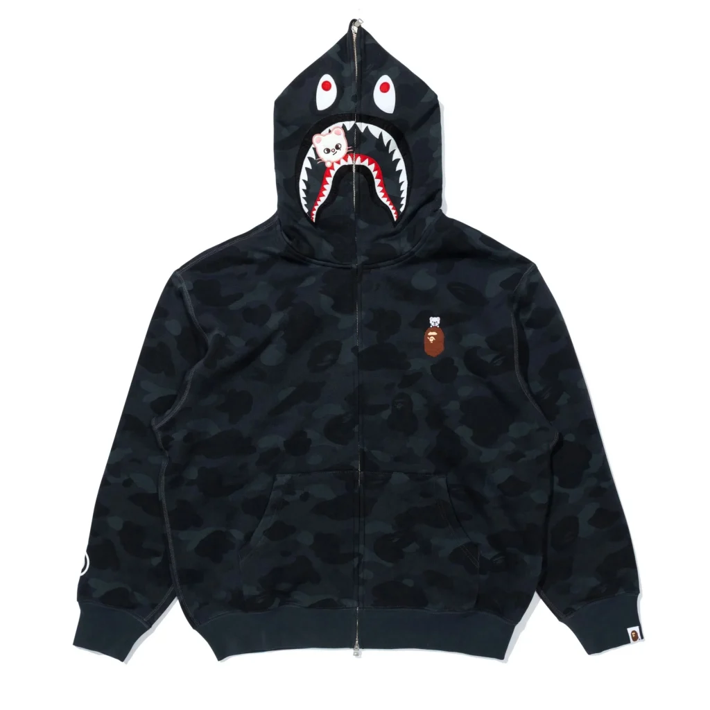 Stray Kids Jiniret Shark Full Zip Hoodie Black
