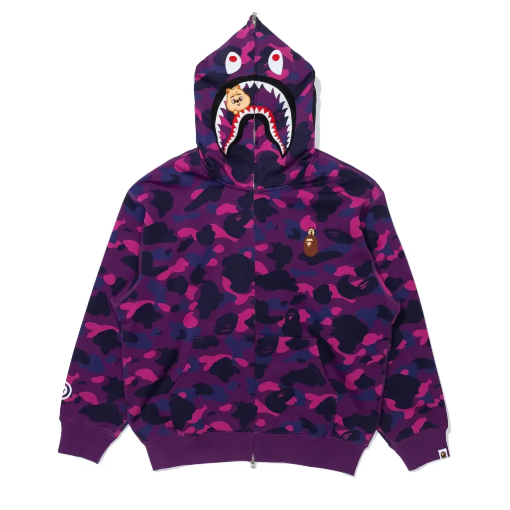 Stray Kids Han Quokka Shark Full Zip Hoodie Purple