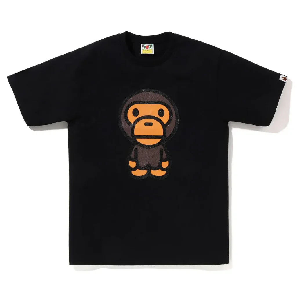 Glitter Big Baby Milo Tee Black