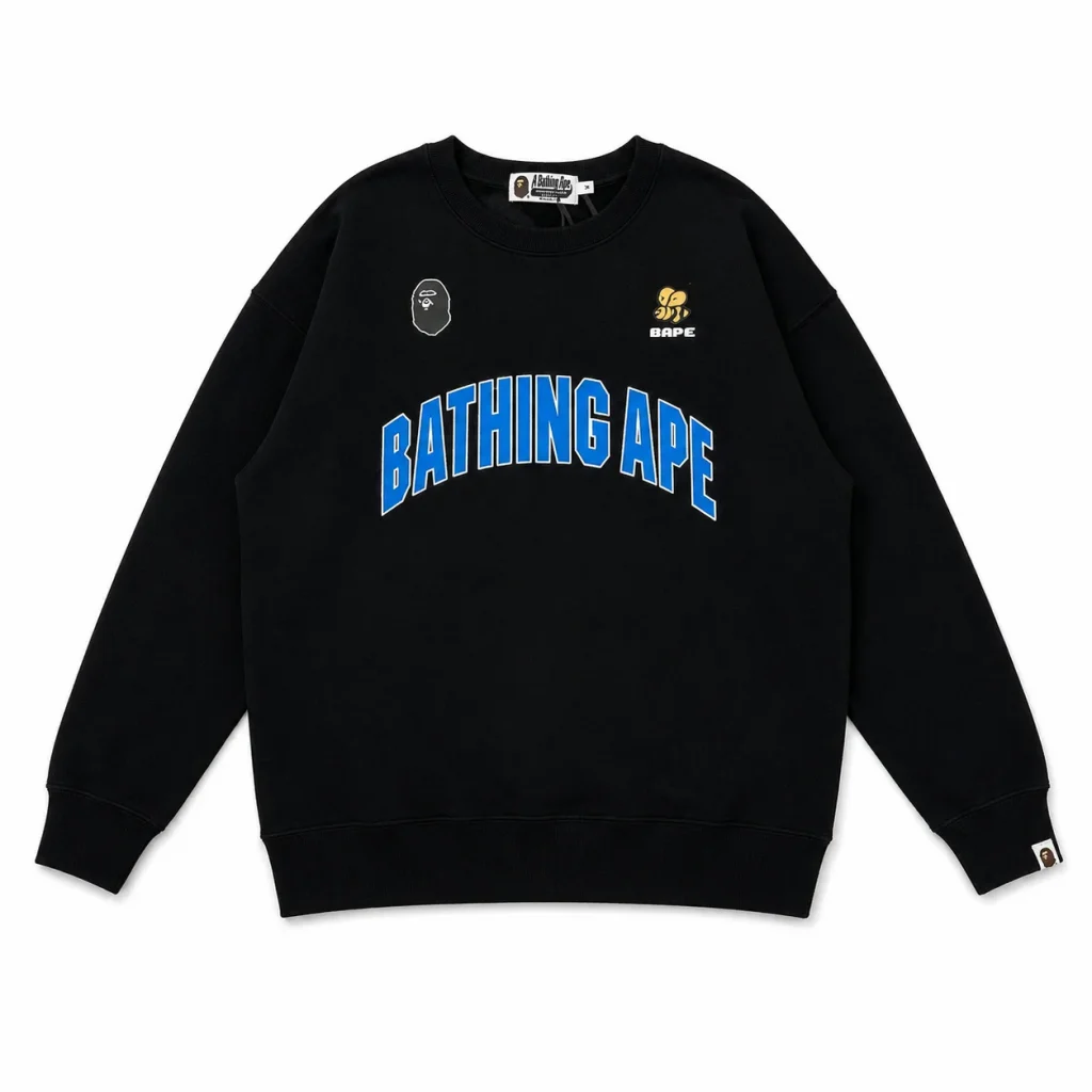 Bathing Ape Logo Crewneck Sweatshirt Black