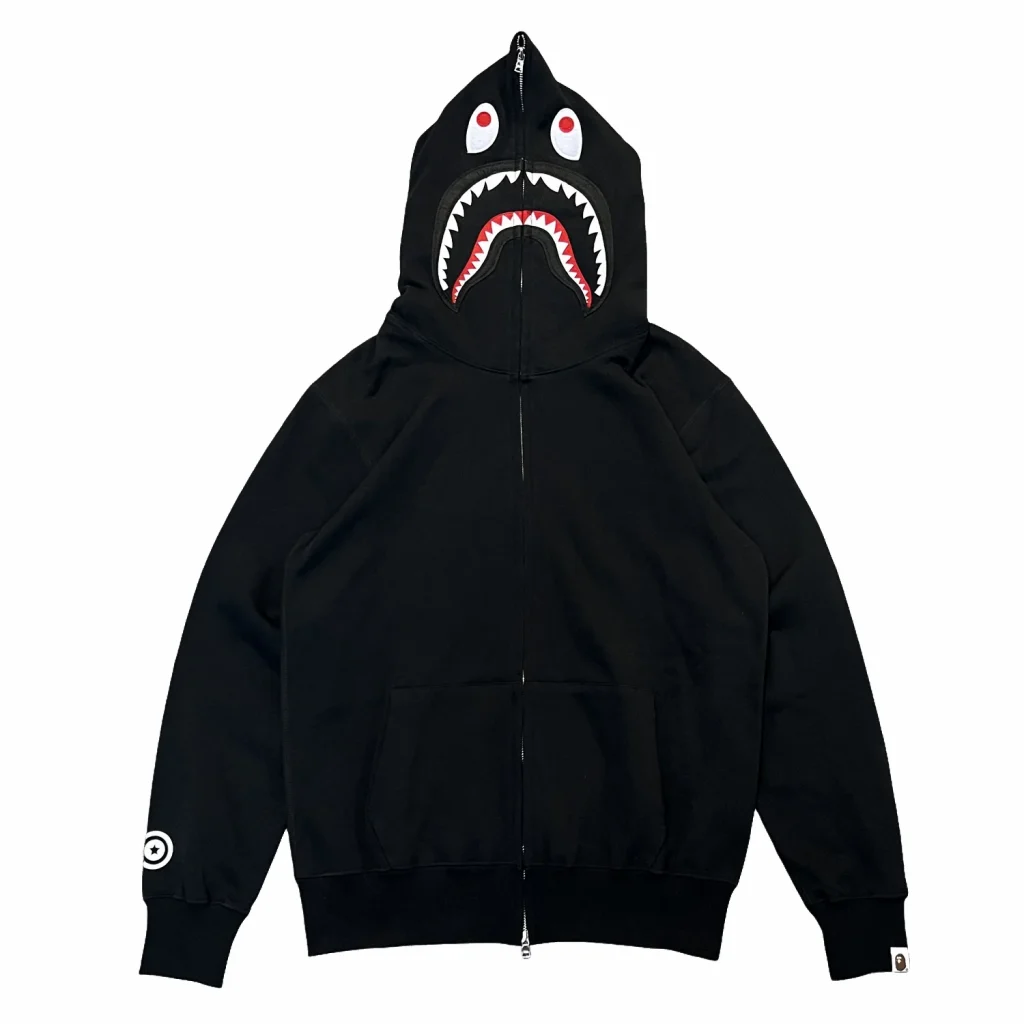 Shark Full Zip Hoodie Black