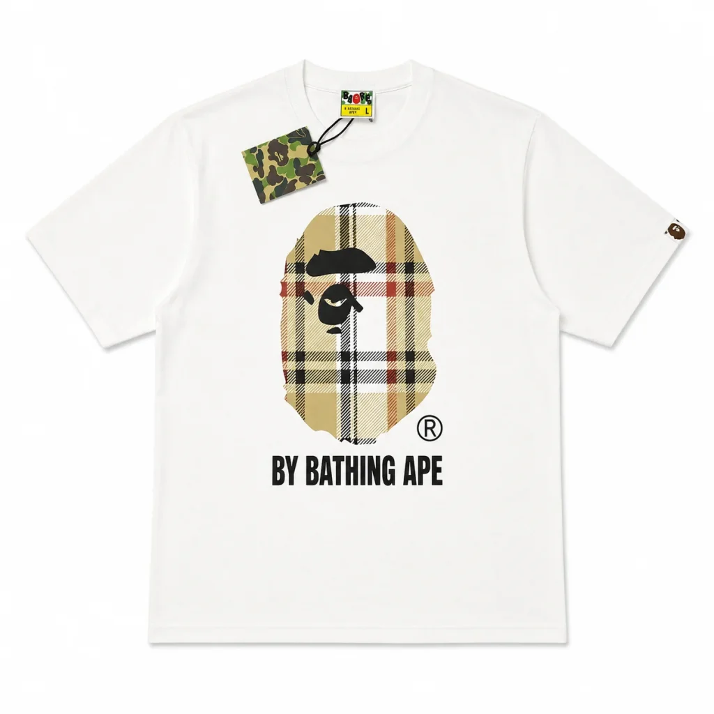 Check By Bathing Ape Tee White