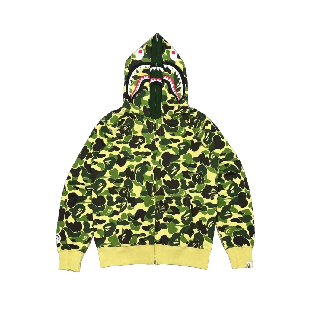 ABC Camo Milo Shark Zip Hoodie Green
