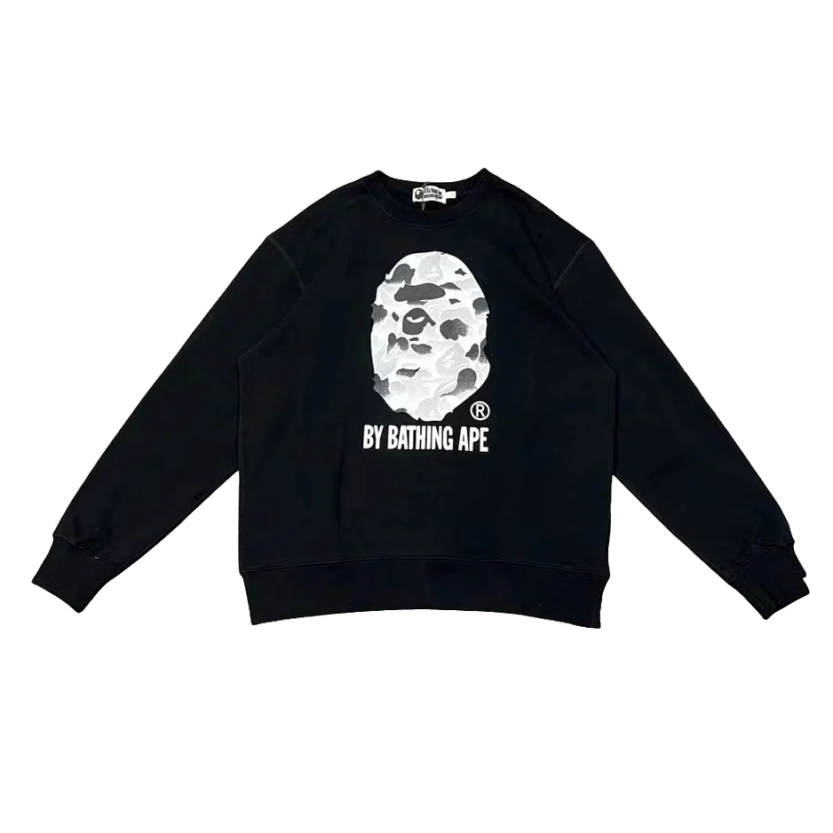 City Camo Big Ape Head Crewneck Sweatshirt Black